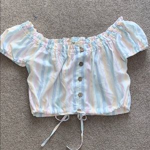 Ocean Drive Off the shoulder crop top